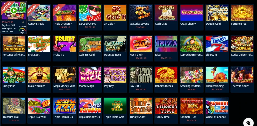 Liberty Casino Spielbibliothek